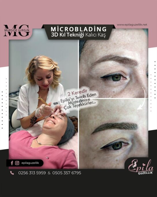 Nazilli - Microblading 3D Kıl Tekniği Kalıcı Kaş Kontürü