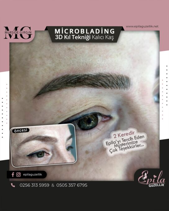 Nazilli - Microblading 3D Kıl Tekniği Kalıcı Kaş Kontürü