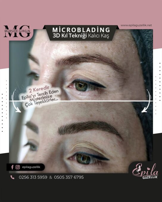 Nazilli - Microblading 3D Kıl Tekniği Kalıcı Kaş Kontürü