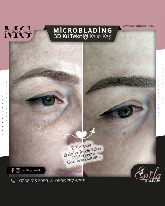 Nazilli - Microblading 3D Kıl Tekniği Kalıcı Kaş Kontürü