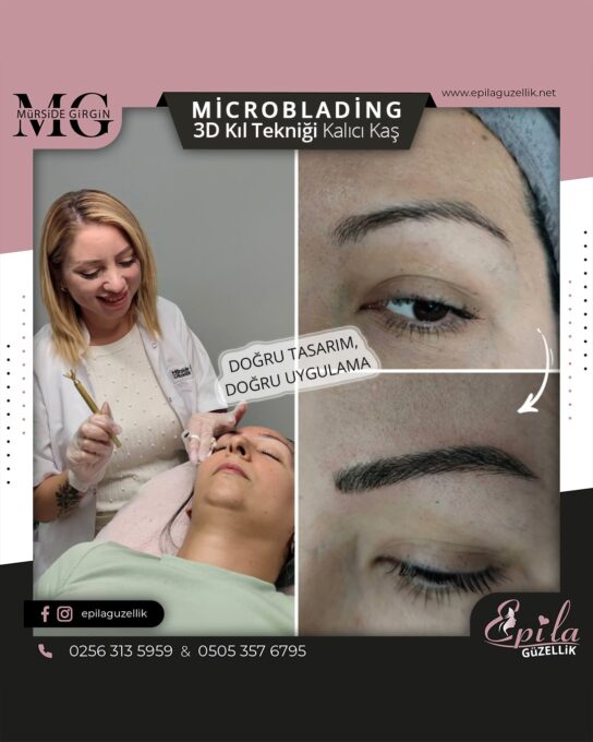 Nazilli - Microblading 3D Kıl Tekniği Kalıcı Kaş Kontürü