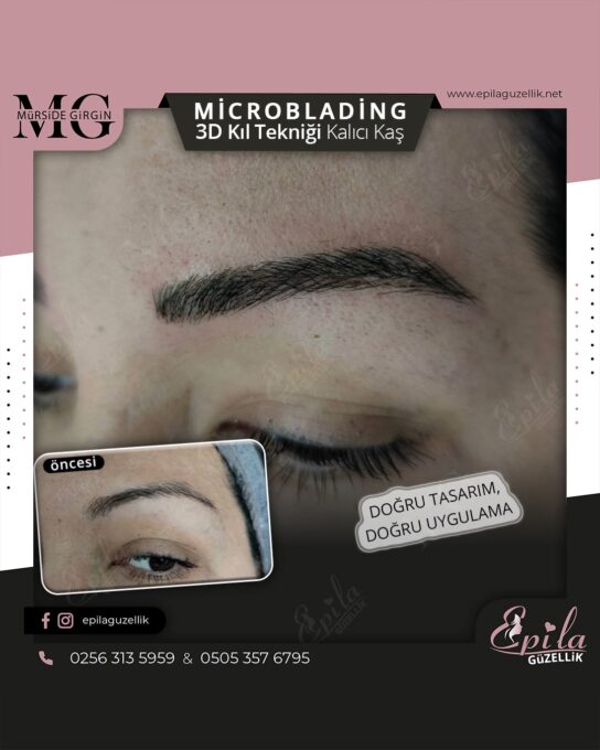 Nazilli - Microblading 3D Kıl Tekniği Kalıcı Kaş Kontürü