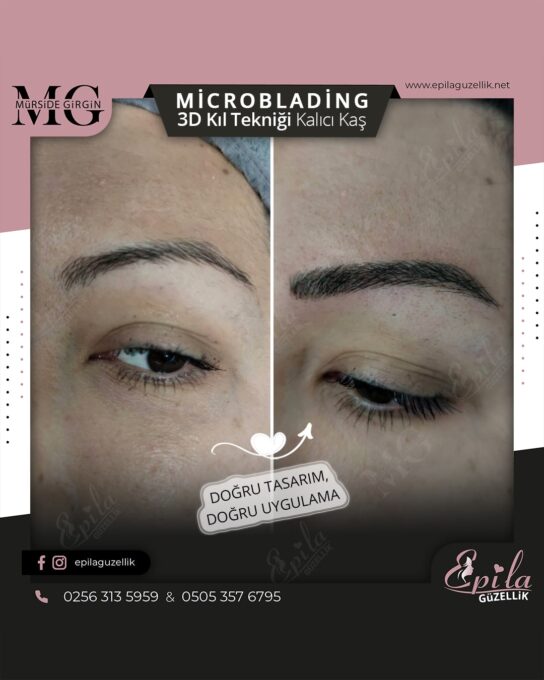 Nazilli - Microblading 3D Kıl Tekniği Kalıcı Kaş Kontürü