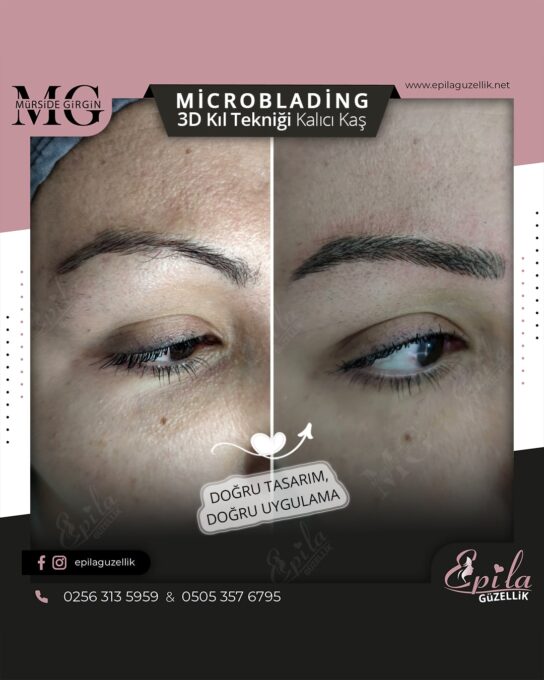 Nazilli - Microblading 3D Kıl Tekniği Kalıcı Kaş Kontürü