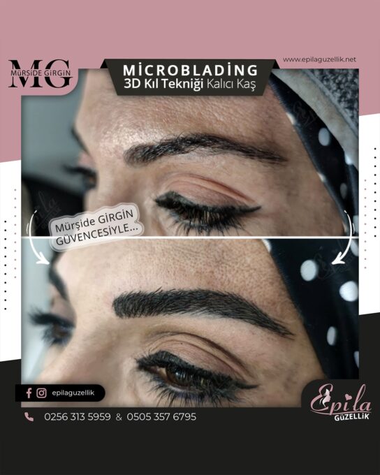 Nazilli - Microblading 3D Kıl Tekniği Kalıcı Kaş Kontürü