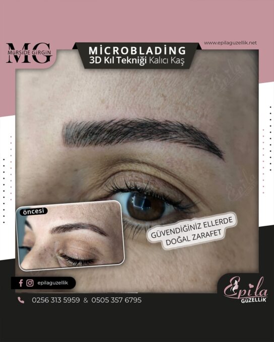 Nazilli - Microblading 3D Kıl Tekniği Kalıcı Kaş Kontürü