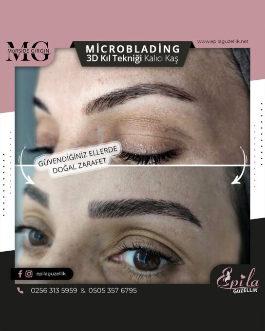 Nazilli - Microblading 3D Kıl Tekniği Kalıcı Kaş Kontürü