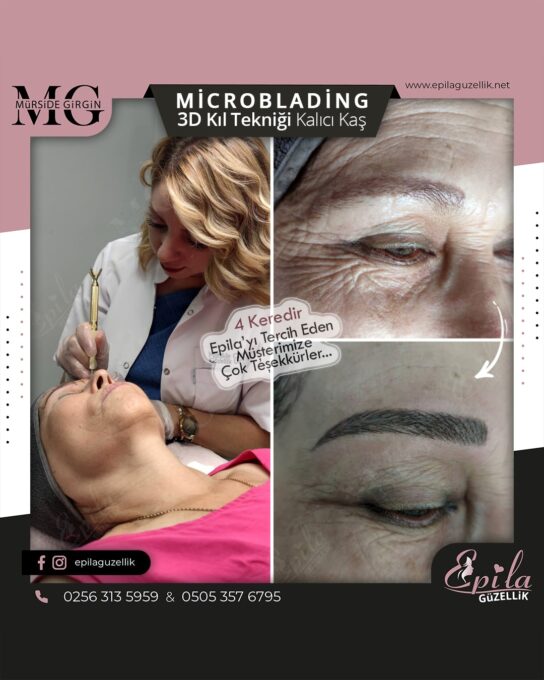 Nazilli - Microblading 3D Kıl Tekniği Kalıcı Kaş Kontürü