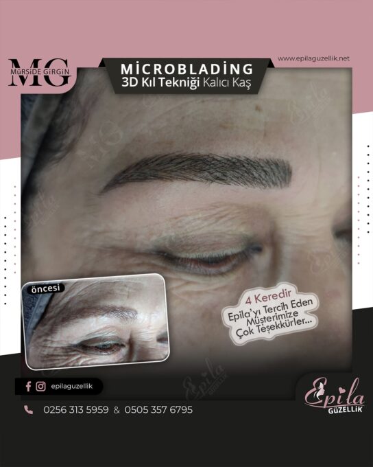 Nazilli - Microblading 3D Kıl Tekniği Kalıcı Kaş Kontürü