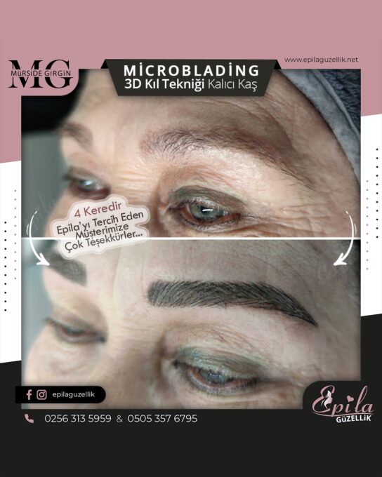 Nazilli - Microblading 3D Kıl Tekniği Kalıcı Kaş Kontürü