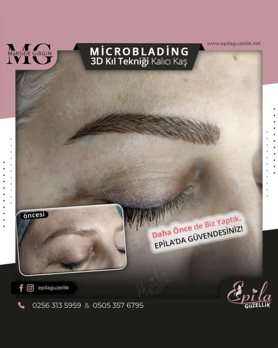 Nazilli - Microblading 3D Kıl Tekniği Kalıcı Kaş Kontürü