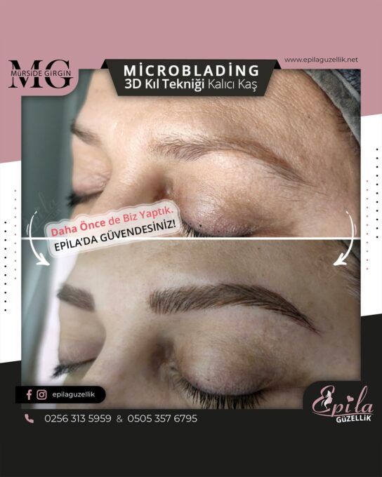 Nazilli - Microblading 3D Kıl Tekniği Kalıcı Kaş Kontürü