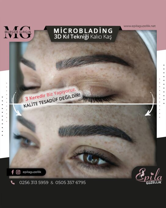 Nazilli - Microblading 3D Kıl Tekniği Kalıcı Kaş Kontürü