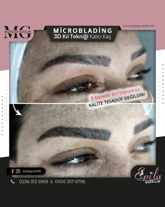 Nazilli - Microblading 3D Kıl Tekniği Kalıcı Kaş Kontürü