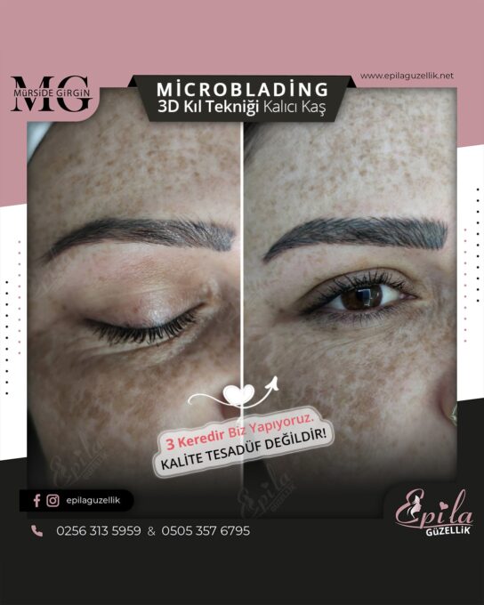 Nazilli - Microblading 3D Kıl Tekniği Kalıcı Kaş Kontürü