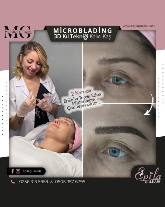 Nazilli - Microblading 3D Kıl Tekniği Kalıcı Kaş Kontürü