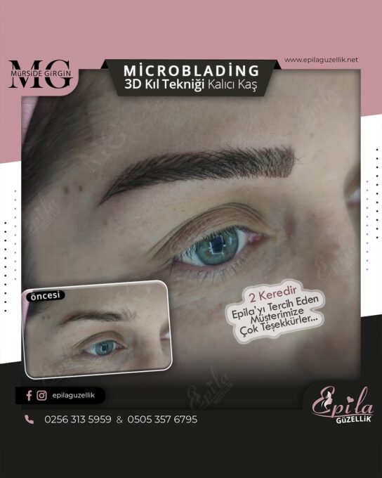 Nazilli - Microblading 3D Kıl Tekniği Kalıcı Kaş Kontürü