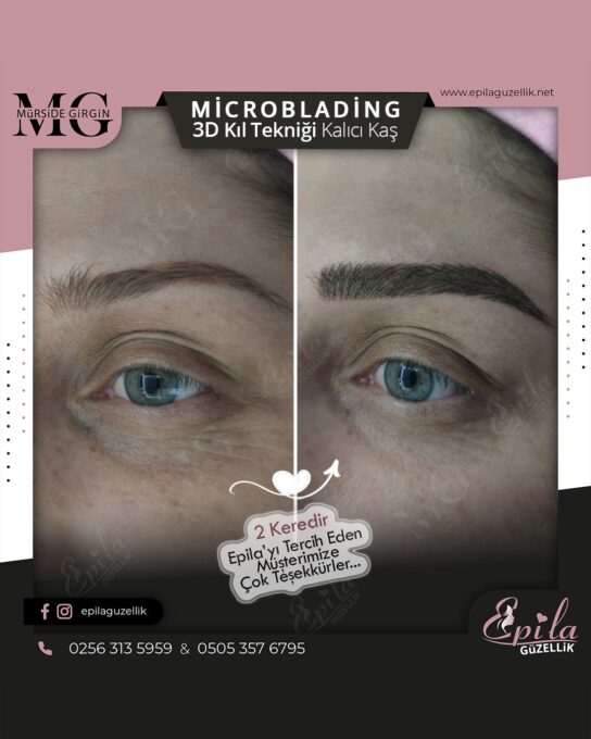 Nazilli - Microblading 3D Kıl Tekniği Kalıcı Kaş Kontürü