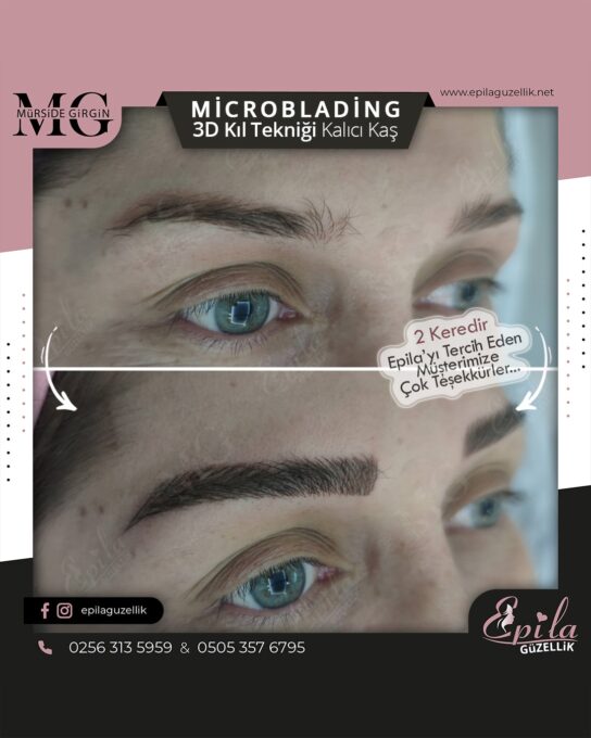 Nazilli - Microblading 3D Kıl Tekniği Kalıcı Kaş Kontürü