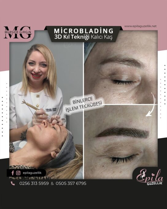 Nazilli - Microblading 3D Kıl Tekniği Kalıcı Kaş Kontürü