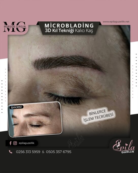 Nazilli - Microblading 3D Kıl Tekniği Kalıcı Kaş Kontürü