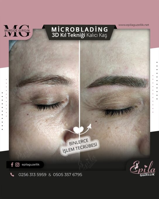 Nazilli - Microblading 3D Kıl Tekniği Kalıcı Kaş Kontürü