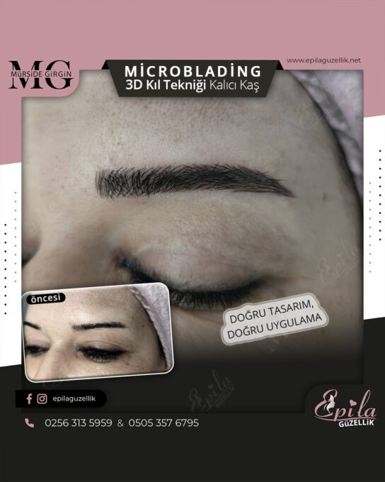 Nazilli - Microblading 3D Kıl Tekniği Kalıcı Kaş Kontürü