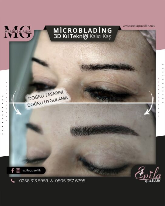 Nazilli - Microblading 3D Kıl Tekniği Kalıcı Kaş Kontürü