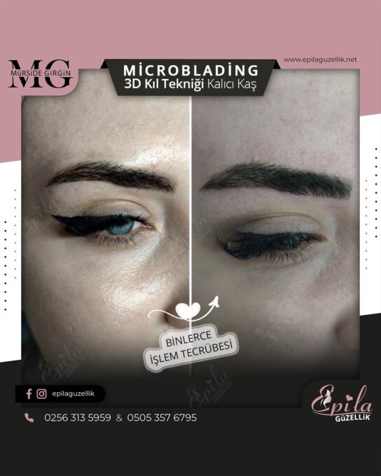 Nazilli - Microblading 3D Kıl Tekniği Kalıcı Kaş Kontürü