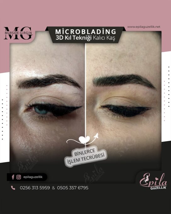 Nazilli - Microblading 3D Kıl Tekniği Kalıcı Kaş Kontürü