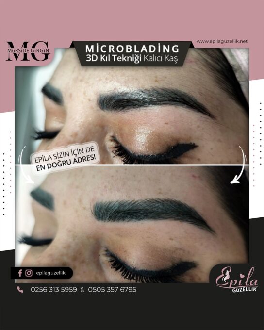 Nazilli - Microblading 3D Kıl Tekniği Kalıcı Kaş Kontürü