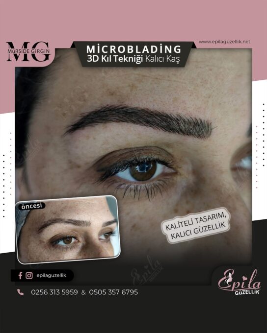 Nazilli - Microblading 3D Kıl Tekniği Kalıcı Kaş Kontürü