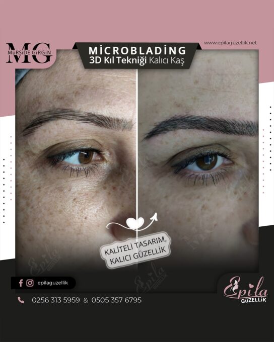 Nazilli - Microblading 3D Kıl Tekniği Kalıcı Kaş Kontürü