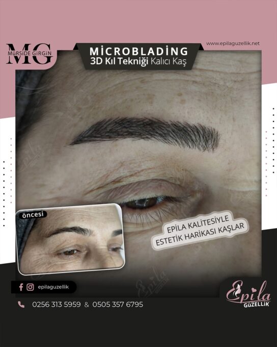 Nazilli - Microblading 3D Kıl Tekniği Kalıcı Kaş Kontürü