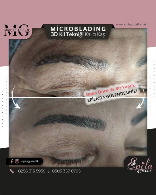 Nazilli - Microblading 3D Kıl Tekniği Kalıcı Kaş Kontürü