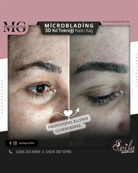 Nazilli - Microblading 3D Kıl Tekniği Kalıcı Kaş Kontürü