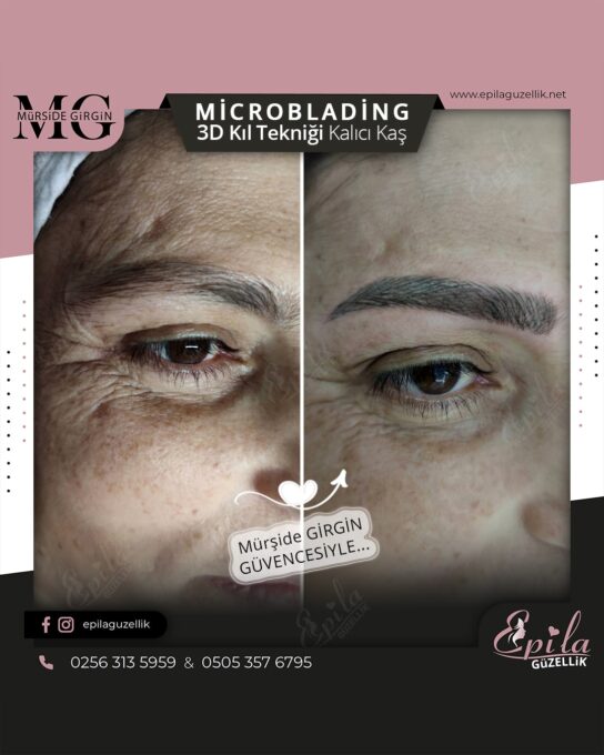 Nazilli - Microblading 3D Kıl Tekniği Kalıcı Kaş Kontürü