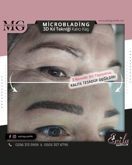 Nazilli - Microblading 3D Kıl Tekniği Kalıcı Kaş Kontürü