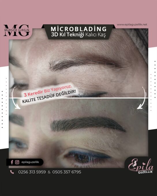 Nazilli - Microblading 3D Kıl Tekniği Kalıcı Kaş Kontürü