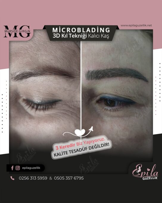 Nazilli - Microblading 3D Kıl Tekniği Kalıcı Kaş Kontürü