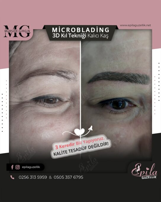 Nazilli - Microblading 3D Kıl Tekniği Kalıcı Kaş Kontürü