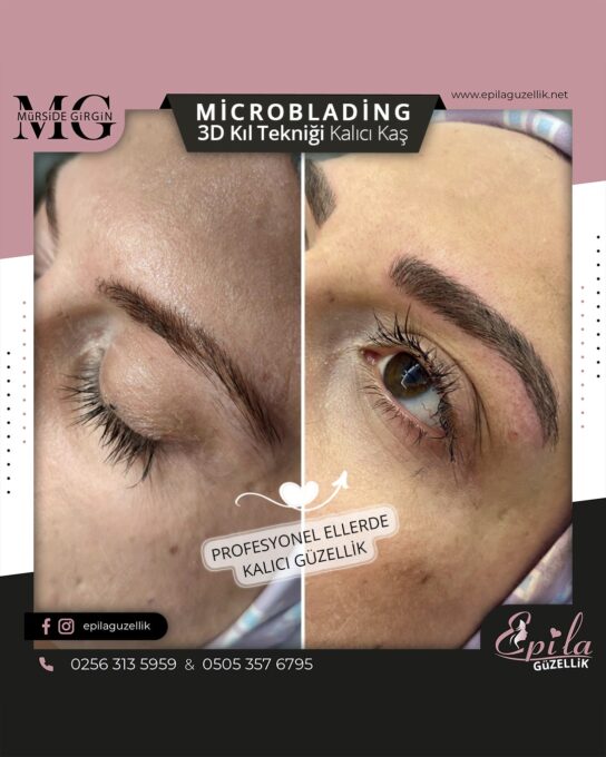 Nazilli - Microblading 3D Kıl Tekniği Kalıcı Kaş Kontürü