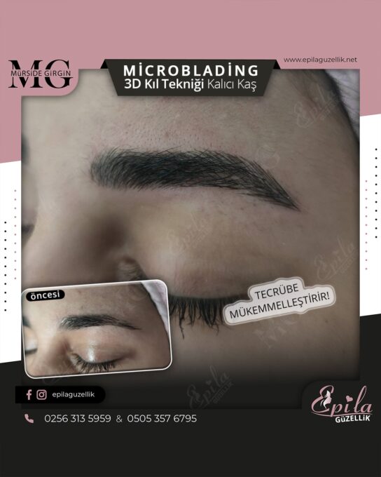 Nazilli - Microblading 3D Kıl Tekniği Kalıcı Kaş Kontürü