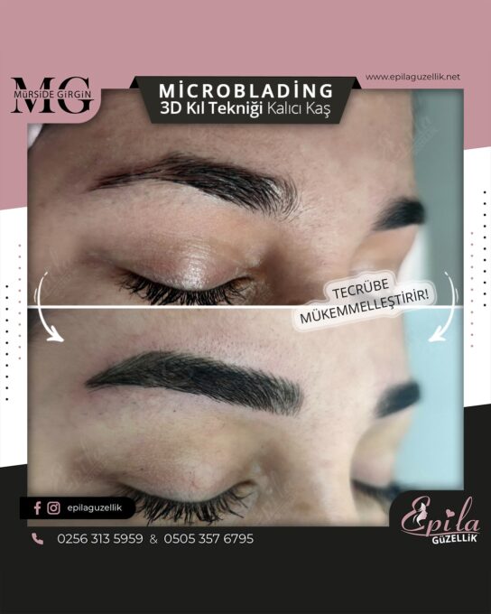 Nazilli - Microblading 3D Kıl Tekniği Kalıcı Kaş Kontürü