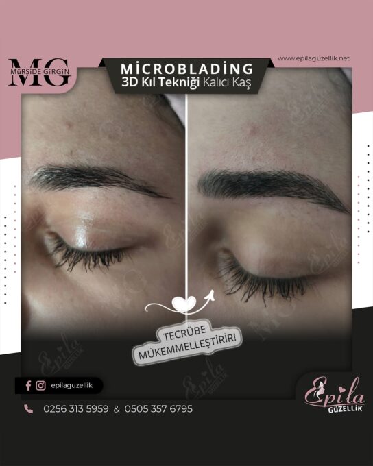 Nazilli - Microblading 3D Kıl Tekniği Kalıcı Kaş Kontürü