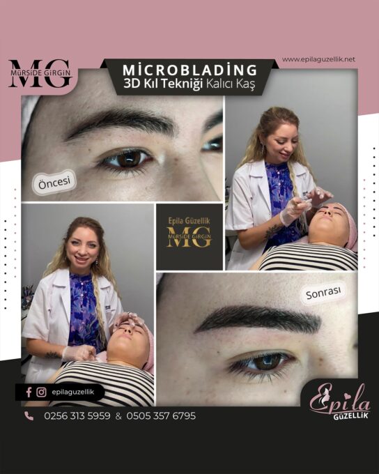 Nazilli - Microblading 3D Kıl Tekniği Kalıcı Kaş Kontürü