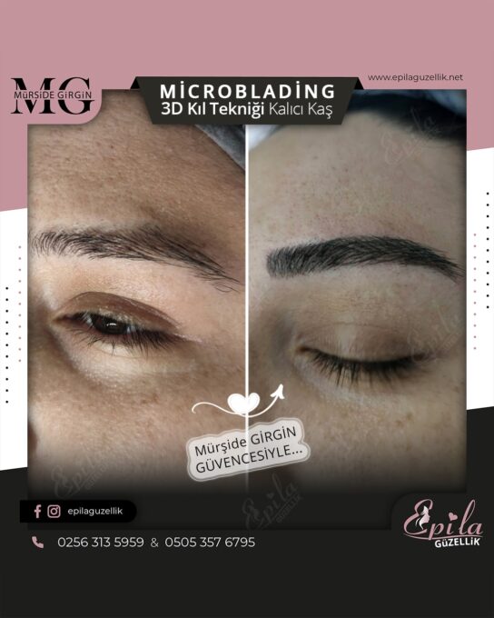 Nazilli - Microblading 3D Kıl Tekniği Kalıcı Kaş Kontürü