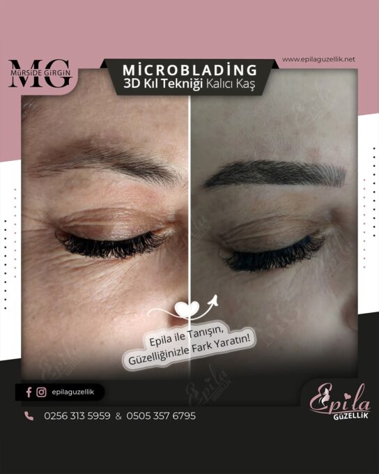 Nazilli - Microblading 3D Kıl Tekniği Kalıcı Kaş Kontürü