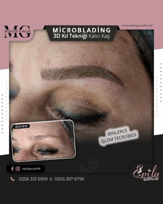 Nazilli - Microblading 3D Kıl Tekniği Kalıcı Kaş Kontürü