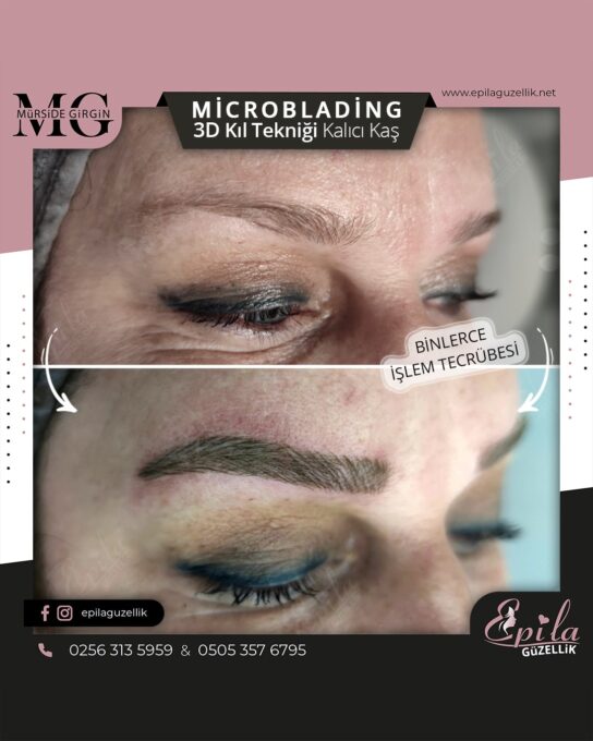 Nazilli - Microblading 3D Kıl Tekniği Kalıcı Kaş Kontürü